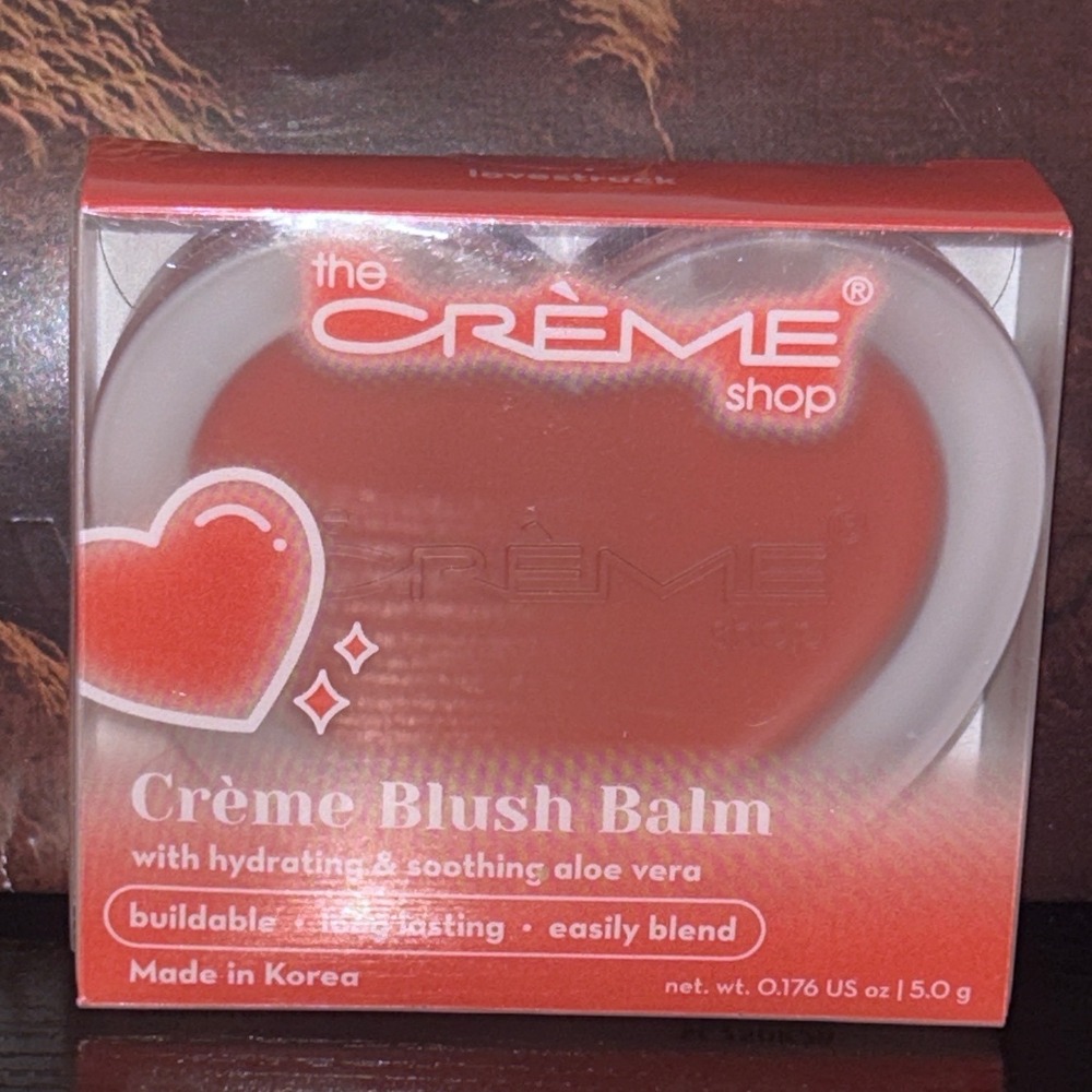 The Crème Shop Lovestruck Crème Blush Balm‎ Hydrating Aloe Vera Made in Korea